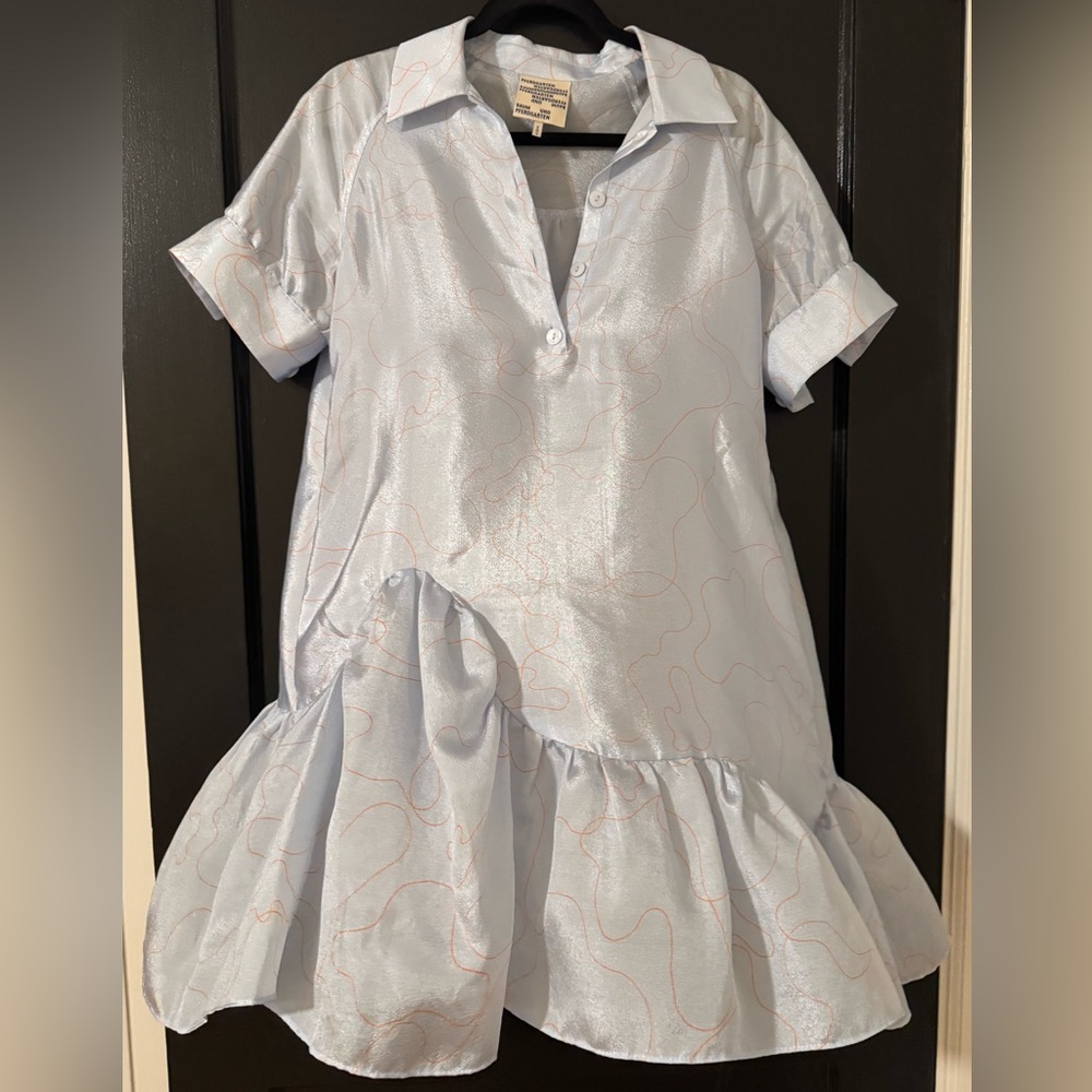 Baum Und Pferdgarten Light Blue Short Sleeve Dress